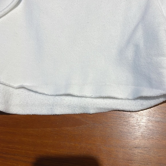 Aritzia Tna COZYAF cozy fleece cropped white hoodie size 2 small - Picture 7 of 11